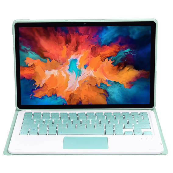 Tok + billentyűzet Lenovo Tab P11 J606F / Tab P11 5G / P11 + Plus, TouchPad Keyboard, világoszöld