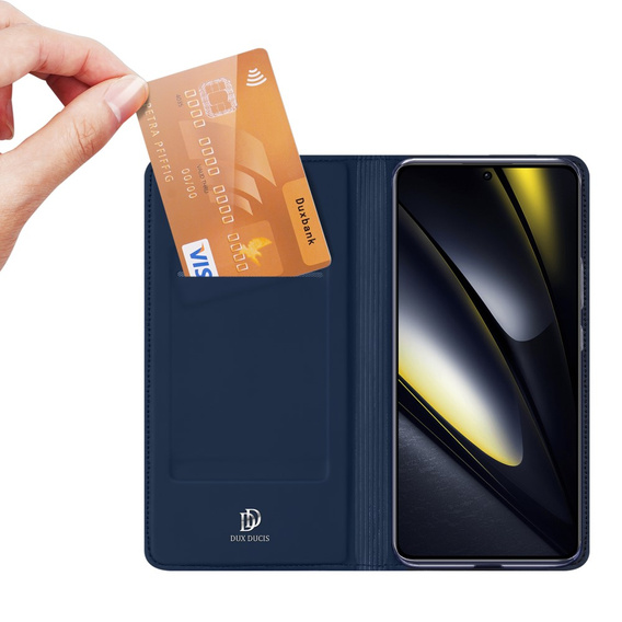 Dux Ducis Telefontok a Xiaomi Poco F6, Skinpro, sötétkék