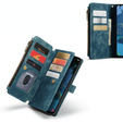 CASEME tok Samsung Galaxy A56 5G, Leather Wallet Cash and Card Slots, pánttal, kék