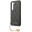GUESS Telefontok a Samsung Galaxy A55, 4G Charms Collection Hardcase, szürke