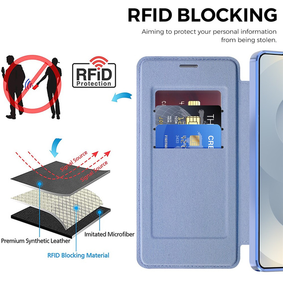 RFID pénztárca MagSafe flip tok kameravédelemmel Samsung Galaxy S26 Ultra készülékhez
