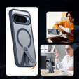 Fusion hibrid tok Google Pixel 10 Pro XL készülékhez, MagSafe, állvánnyal, kék színű