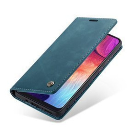 CASEME tok Samsung Galaxy A50, Leather Wallet Case, kék