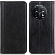 Pattintható tok OnePlus 11 5G, Split Leather, fekete