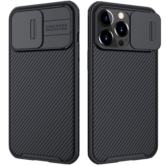 Tok iPhone 13 Pro, páncélozott Nillkin, CamShield Pro, kék