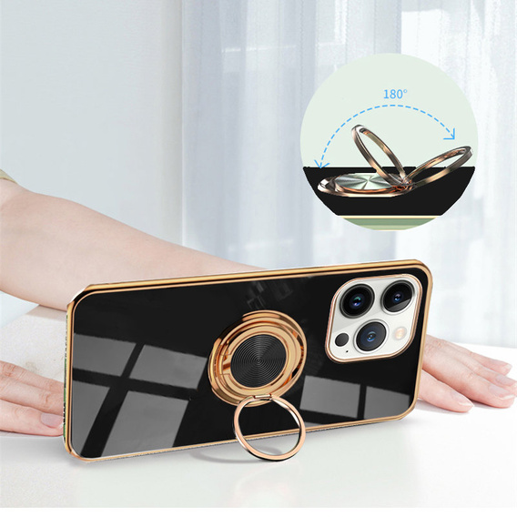 Telefontok a iPhone 13 Pro Max, Electro Ring, fekete