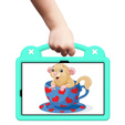 Gyermek tok Samsung Galaxy Tab S7/S8/S9, Cute Patterns, állvánnyal, zöld