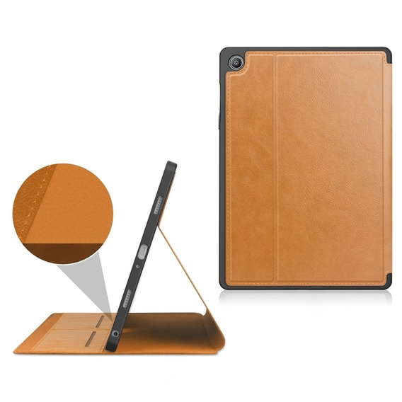 Telefontok a Samsung Galaxy Tab A9+, Business Card and Pen Slot, barna