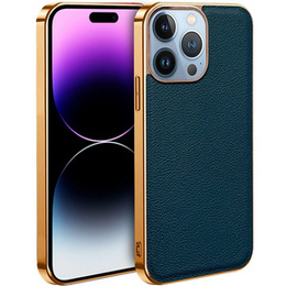 Telefontok a iPhone 14 Pro, Cowhide Leather, zöld