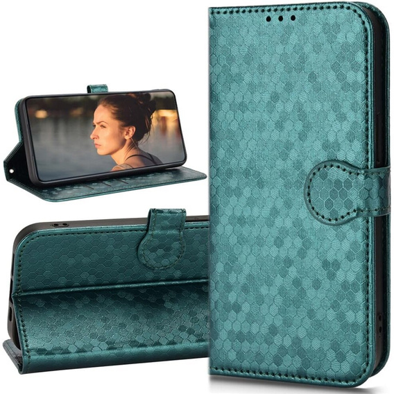 Flap tok Oppo Reno 11F 5G, Wallet Rhombus, zöld