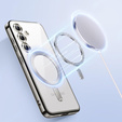 Tok Samsung Galaxy S25-hoz, Electro MagSafe, ezüst + üveg a képernyőhöz