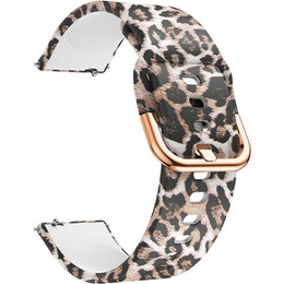Pasek Silikonowy Uniwersalny 20mm, Brown Leopard