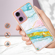 Védő tok Motorola Moto G24 / G24 Power / G04, Marble Slim Case, kék