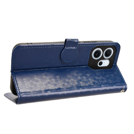 Pántos tok Oppo Reno 14F, pénztárca Rhombus, kék