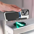 Pattintható tok a iPhone 12 Pro, RFID Wallet MagSafe CamShield, fekete