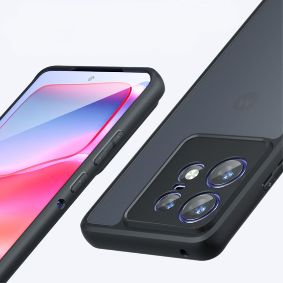 Tok Motorola Edge 50 Pro 5G, Fusion Hybrid, kameravédelemmel, átlátszó / fekete