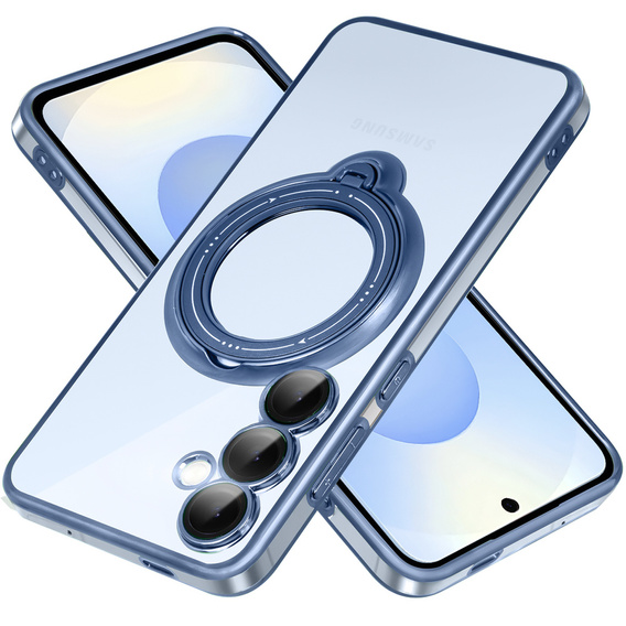 Mágneses tok Samsung Galaxy S25 készülékhez, MagSafe, kék