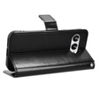 Pattintható tok a T Phone 3 5G, Crazy Horse Wallet, fekete