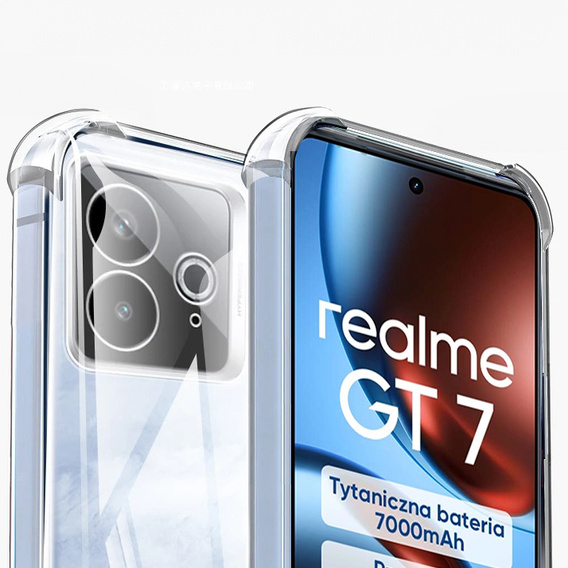 Telefontok a Realme GT 7 / 7T, Dropproof, átlátszó
