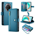 Pattintható tok a Honor Magic 7 Lite, Wallet Zipper Pocket, kék