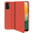 Tok Samsung Galaxy A15 készülékhez, Smart Magnet, piros + 9H üveg