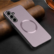 Telefontok a Samsung Galaxy S24 FE, Leather Hybrid MagSafe, lila