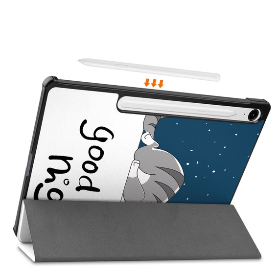 Tok Samsung Galaxy Tab S10 Lite / S10 FE / S9 FE, pánttal, sleeping cat