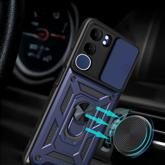 Telefontok a Vivo Y19s, CamShield Slide, kék