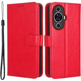 Pattintható tok a Huawei Nova 11 Pro, Crazy Horse Wallet, piros