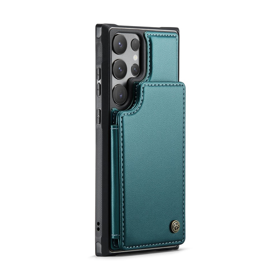 CASEME flip tok Samsung Galaxy S25 Ultra, Litchi Wallet, zöld