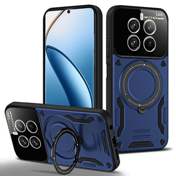 Páncélozott tok a Realme 12 Pro 5G / 12 Pro+ 5G készülékhez, Magnetic Ring, kék