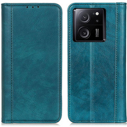 Telefontok a Xiaomi 13T / 13T Pro, Wallet Litchi Leather, zöld