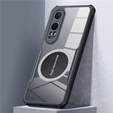 Tok OnePlus Nord CE4 Lite, mágneses lemezzel, átlátszó / fekete