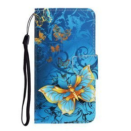 Pattintható tok a Xiaomi Redmi 9A, Wallet, Butterfly kék