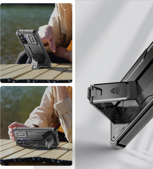 Páncélozott tok a Samsung Galaxy A15, Dexnor Full Body (Two Frames), fekete