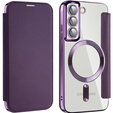 Pattintható tok a Samsung Galaxy S22 5G, RFID Wallet MagSafe CamShield, lila