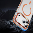 Páncélozott tok MagSafe átlátszó, narancssárga oldallal iPhone 17 Pro készülékhez