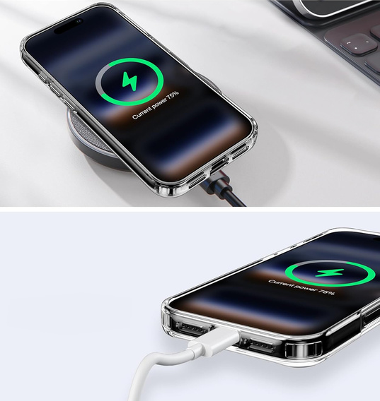 Mágneses tok virágos lézeres mintával iPhone 17 Pro Max készülékhez