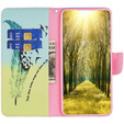 Pattintható tok a Samsung Galaxy A55 5G, Wallet, Feather, kék