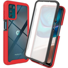 Tok Motorola Moto G42 4G készülékhez, Shockproof, fóliával, piros