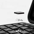 Tok + billentyűzet iPad 10.9 2022, NILLKIN Bumper Pen Slot, fekete
