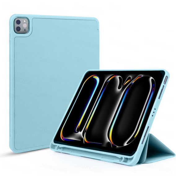 Tok Apple iPad Pro 13" 7 gen. 2024 (A2925, Smartcase tolltartóval, kék