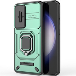 Telefontok a Samsung Galaxy S24, KickStand Camera Lens, zöld