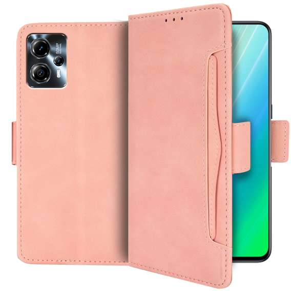 Pattintható tok a Motorola Moto G13 4G / G23 4G, Card Slot, rózsaszín