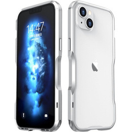 Teletok LUPHIE iPhone 14 Plus-hoz, Armor Bumper, ezüst