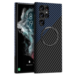 Telefontok a Samsung Galaxy S22 Ultra, Magsafe Slim Carbon, fekete / kék