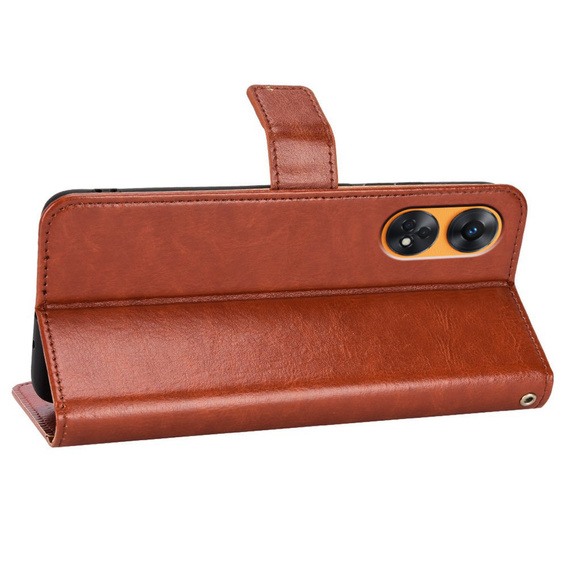 Pattintható tok a Oppo Reno8 T, Wallet, barna