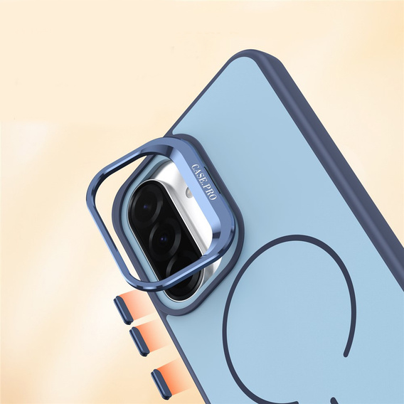 Bőrérintéses tok MagSafe állvánnyal Samsung Galaxy A57 5G készülékhez, kék