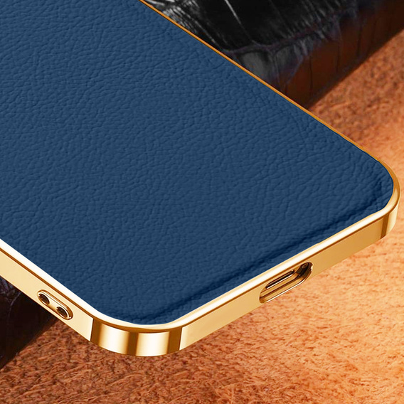 Telefontok a Samsung Galaxy S23 Ultra, Cowhide Leather, sötétkék