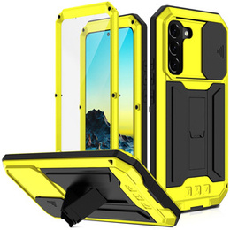 Páncélozott tok a Samsung Galaxy S22, R-JUST CamShield Slide, sárga